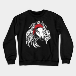 Cute Horse Sketch Farmer Gift, Horse Lover, Equestrian graphic Crewneck Sweatshirt